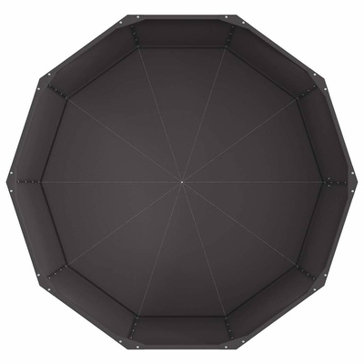 Donica Czarny 120 x 120 x 50 cm Stal