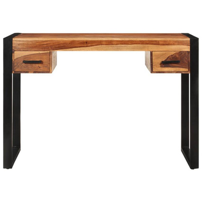 vidaXL Biurko z 2 szufladami, 110x50x77 cm, lite drewno sheesham