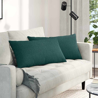 Poduszki na sofę 2 pcs Ciemna zieleń 80 x 40 cm tkanina