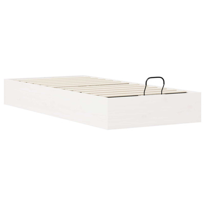 Rama Łóżka Otomanowego z Przechowalnią Biały 90 x 200 cm