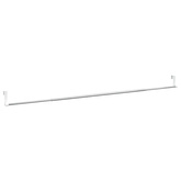 Karnisze, 2 szt., biało-srebrne, 90-135 cm, aluminium