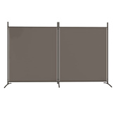 Parawan 2-panelowy, antracytowy, 348 x 180 cm, tkanina