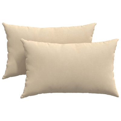 Poduszki na sofę 2 pcs Kremowy 50 x 30 cm tkanina