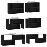 vidaXL Szafka pod TV, czarna, 149x30x52 cm, materiał drewnopochodny