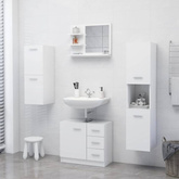 vidaXL Lustro łazienkowe, białe 60x10,5x45 cm, materiał drewnopochodny