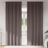 Firany blackout z kółkami 2 pcs Ciemny brąz 245 x 140 cm