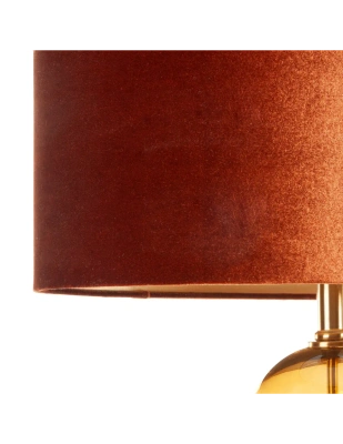Lampa podłogowa LEONA pomarańczowa E27 100W złota