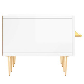 vidaXL Szafka pod TV, wysoki połysk, biała, 150x36x30 cm