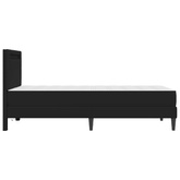 Ramka łóżka z paskami LED Czarny 90 x 200 cm Ekoskóra