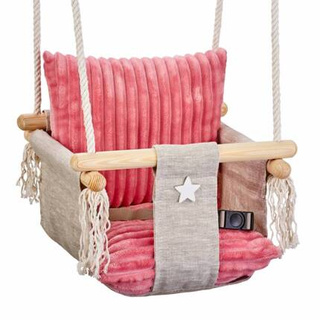 Huśtawka dla dzieci Róż Minky +pas bezp.