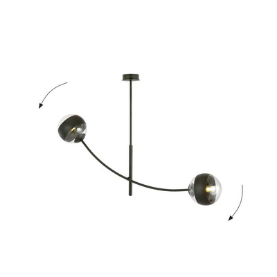 Lampa sufitowa HUNTER 2 BLACK/STRIPE