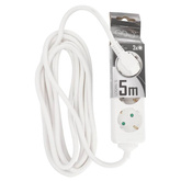 Przedłużacz domowy przenośny LOGAN S White 3 - krotny Schuko 5m EDO777567 EDO Solutions