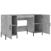 vidaXL Biurko, szarość betonu, 140x50x75 cm, materiał drewnopochodny wariant 8