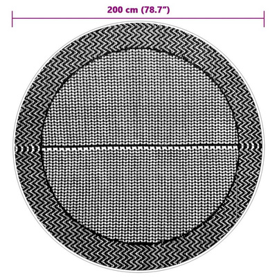 vidaXL Dywan na zewnątrz, szary, ?200 cm, PP