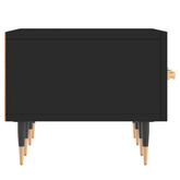 vidaXL Szafka pod TV, czarna, 150x36x30 cm, materiał drewnopochodny