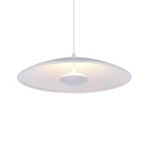 Lampa wisząca LUND 34 cm minimalistyczna – biały klosz talerz - skandynawska lampa nad stół LED