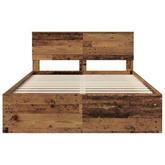 Ramka łóżka Stare drewno 140 x 190 cm Drewno inżynieryjne