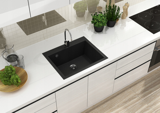Zlewozmywak Martel 1K60 8M / czarny metalik