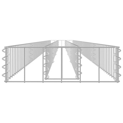 vidaXL Podwyższona donica gabionowa, galwanizowana stal, 450x30x10 cm
