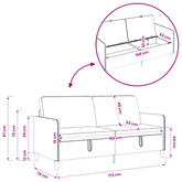 Sofa z miejscem do przechowywania Ciemnoszary 172 x 78 x 87 cm
