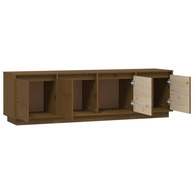 vidaXL Szafka pod TV, miodowy brąz, 156x37x45 cm, lite drewno sosnowe