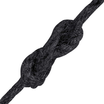 Lina jutowa 10 szt. 2 mm Czarny 100% juta Tossa