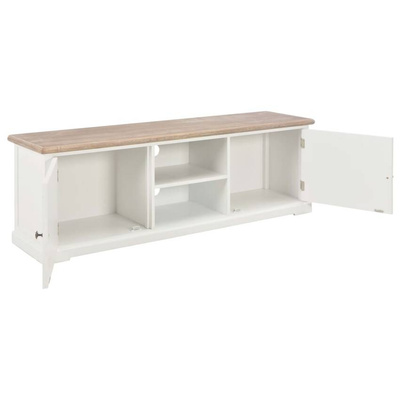 vidaXL Szafka pod TV, biała, 110x30x40 cm, materiał drewnopochodny