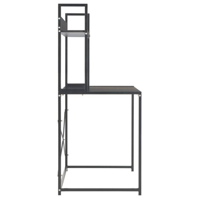 vidaXL Biurko komputerowe, czarne, 120 x 60 x 138 cm