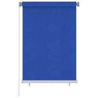 vidaXL Roleta zewnętrzna, 100x140 cm, niebieska, HDPE