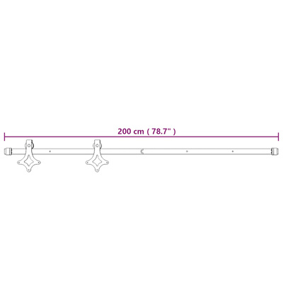 Drzwi przesuwne 100 x 210 cm Lite Drewno Sosnowe (Nieobrobione)