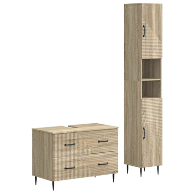 Zestaw Szafek Łazienkowych 2 Częściowy HAARLEM dąb Sonoma