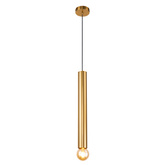 Lampa wisząca tuba Austin złota metalowa 50 cm E27
