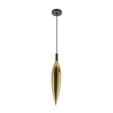 Lampa wisząca Nordic szklana tuba złota pojedyncza do salonu i sypialni