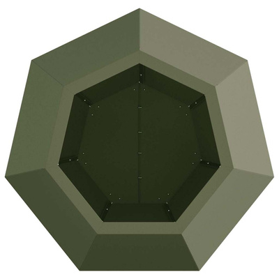 Donica 2 pcs Zielony oliwkowy 50 x 50 x 40 cm Stal