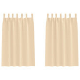 Firany blackout z kółkami 2 pcs Kremowy 175 x 140 cm Poliester