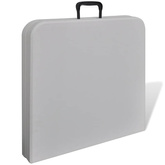 Składany stół do ogrodu, 122 cm, HDPE, biały