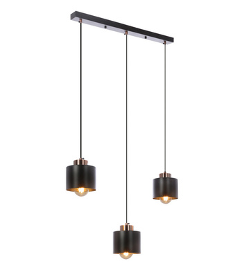 Lampa wisząca czarna 3xE27 Olena 33-79022