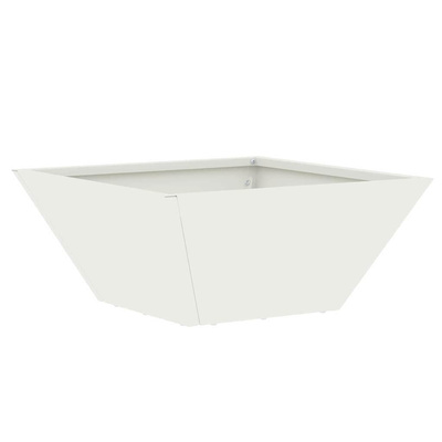 Doniczka ogrodowa 5 pcs Biały 35 x 35 x 15 cm Stal zimnogięta