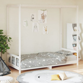 vidaXL Rama łóżka dla dzieci, biała, 90x200 cm, drewno sosnowe model standard