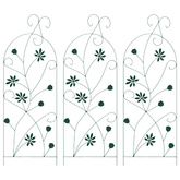 Ogrodzenie Ogrodowe 3 pcs Zielony 112 x 39,5 cm Stal