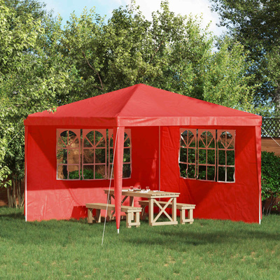 Ściana boczna namiotu na imprezy 2 pcs 300 x 195 cm czerwony