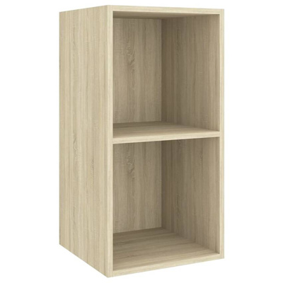 vidaXL Wisząca szafka pod TV, kolor dąb sonoma, 37x37x72 cm