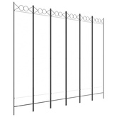 Parawan 6-panelowy, biały, 240x200 cm, tkanina