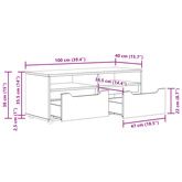 Szafka pod TV "VISNES" Biała 100x40x38 cm Drewno klejone