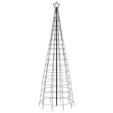vidaXL Choinka z lampek, z kołkami, 570 ciepłych białych LED, 300 cm