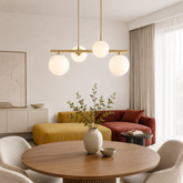 Lampa wisząca sufitowa mosiądz 4xG9 Kama 34-73426
