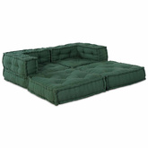 Modularna jednostka sofy 2 pcs zielony 140 x 70 x 56 cm tkanina