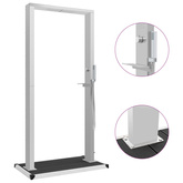 Prysznic ogrodowy z podstawą, WPC i stal nierdzewna