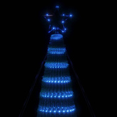 vidaXL Stożkowa choinka z lampek, 688 niebieskich LED, 300 cm