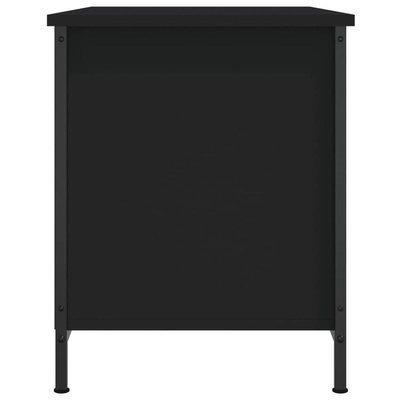 vidaXL Szafka pod TV, czarna, 80x40x50 cm, materiał drewnopochodny
